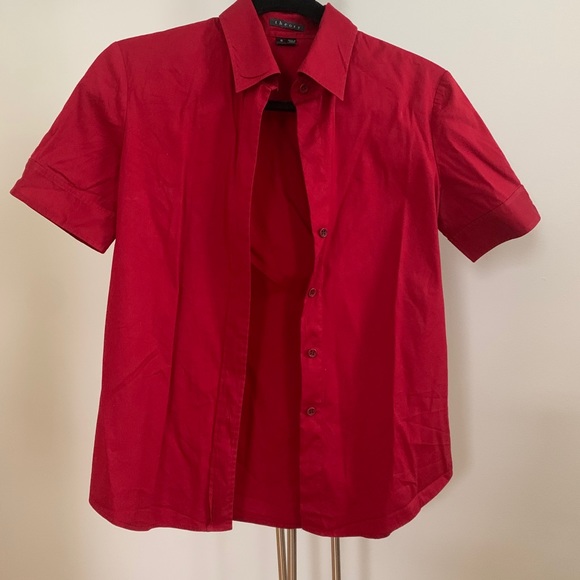Theory Short Sleeve Solid Button Down - Picture 2 of 4